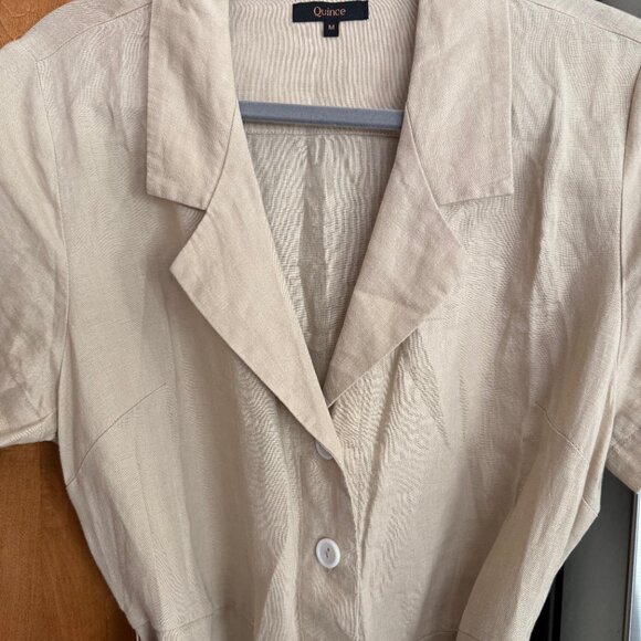 Quince 100% European Linen Button Front Dress - Picture 5 of 5